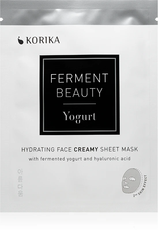 Conjunto de 3 máscaras faciais hidratantes KORIKA para rotina de cuidados com a pele coreana.