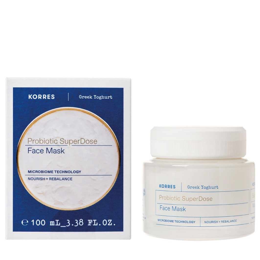 Mascarilla facial hidratante Korres con yogur griego y probióticos – 100 ml
