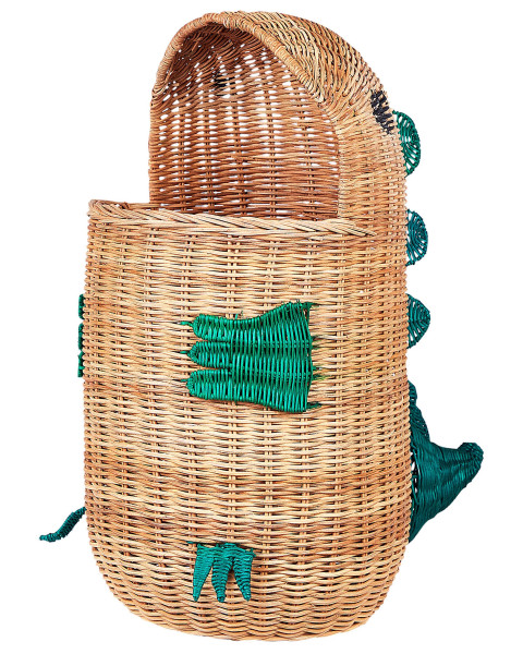 Kosz smok pleciony naturalny rattanowy