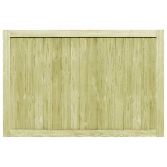vidaXL Portillons de jardin 2 pcs Bois de pin imprégné 300x100 cm 45339