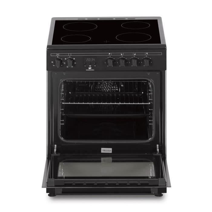 CONTINENTAL EDISON CECV60FCB ceramic hob - 4 burners - W58.8 x D61 x H83 cm - Black