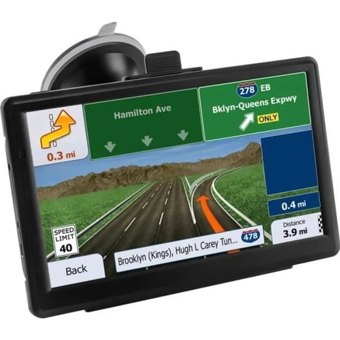 Navegador GPS BIQIQI de 7 pulgadas - Mapas de Europa de por vida (47 páginas) - Negro