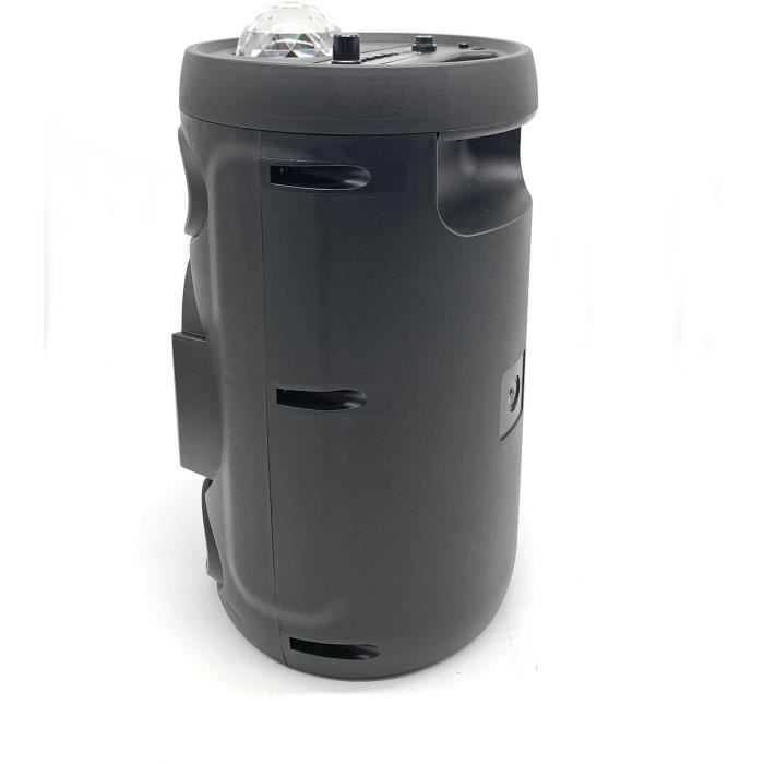 INOVALLEY KA02 BOWL - Altoparlante Bluetooth con luci da 400 W - Funzione Karaoke - Sfera caleidoscopica a LED multicolore - Porte USB e Micro-SD