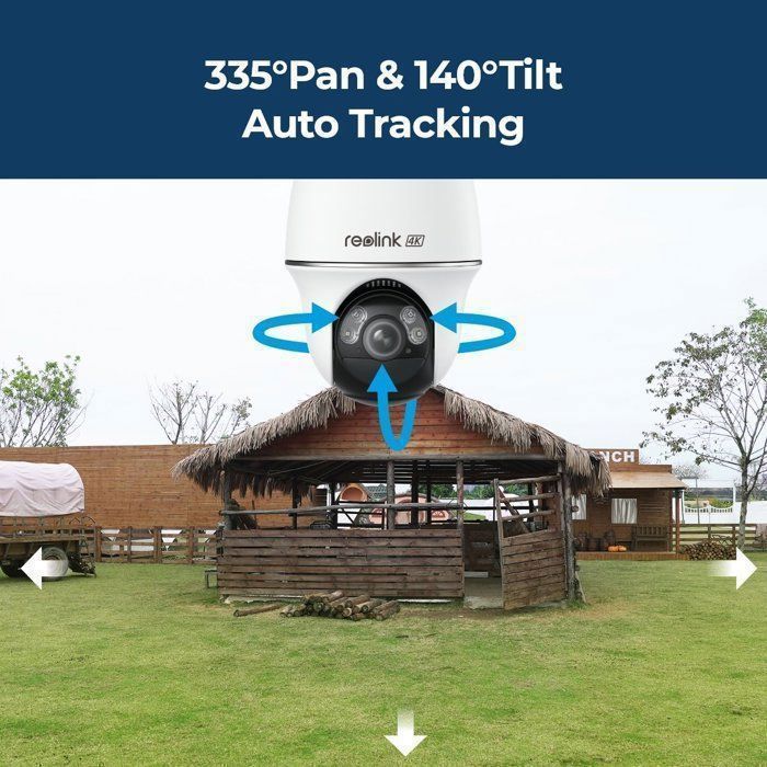 Reolink 8MP 4G Battery-Powered Security Camera, Color Night Vision, 355° Pan & 140° Tilt, Smart Motion Detection, Go PT Ultra+SP