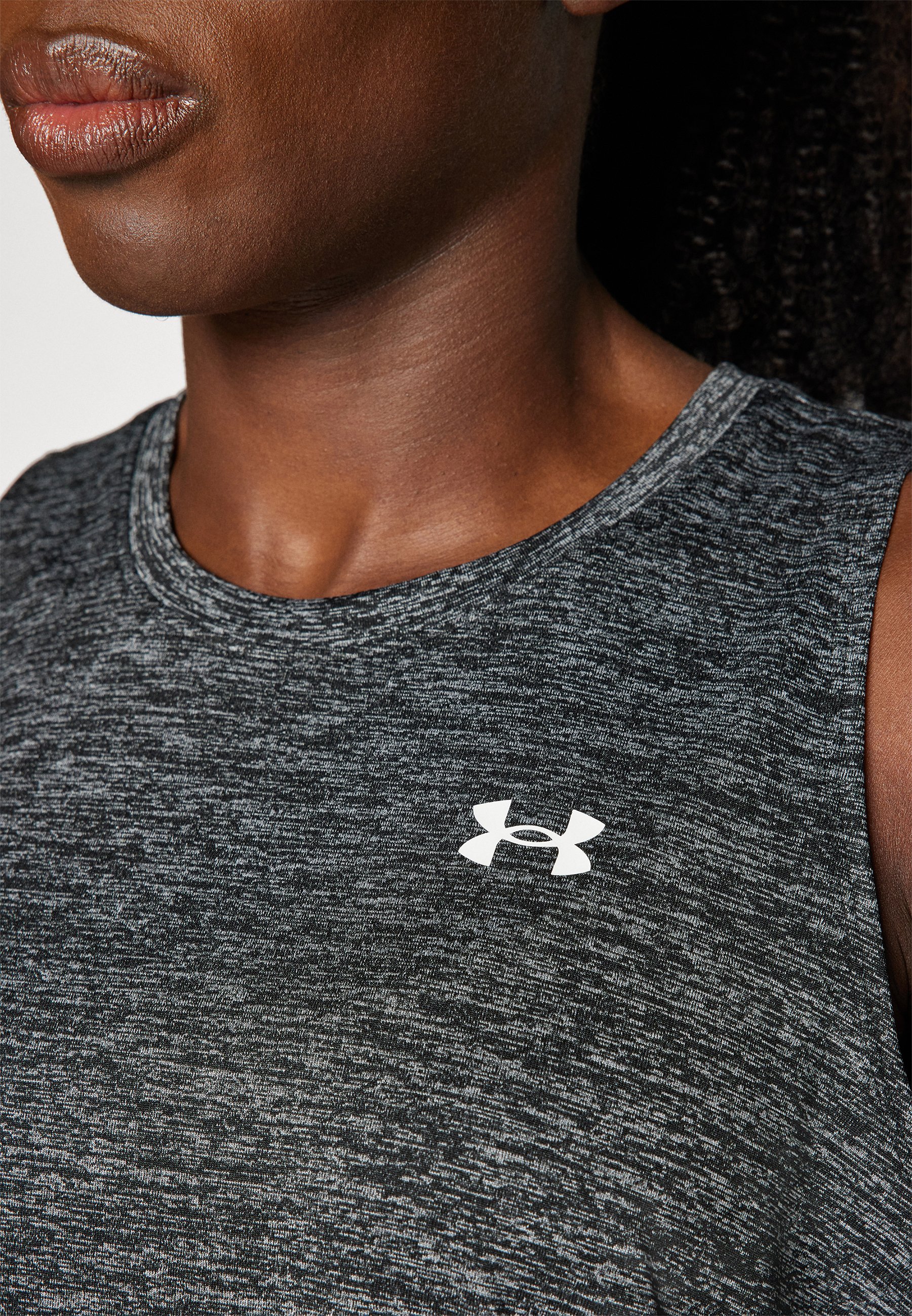 Under Armour TANK TWIST - Top - zwart/wit