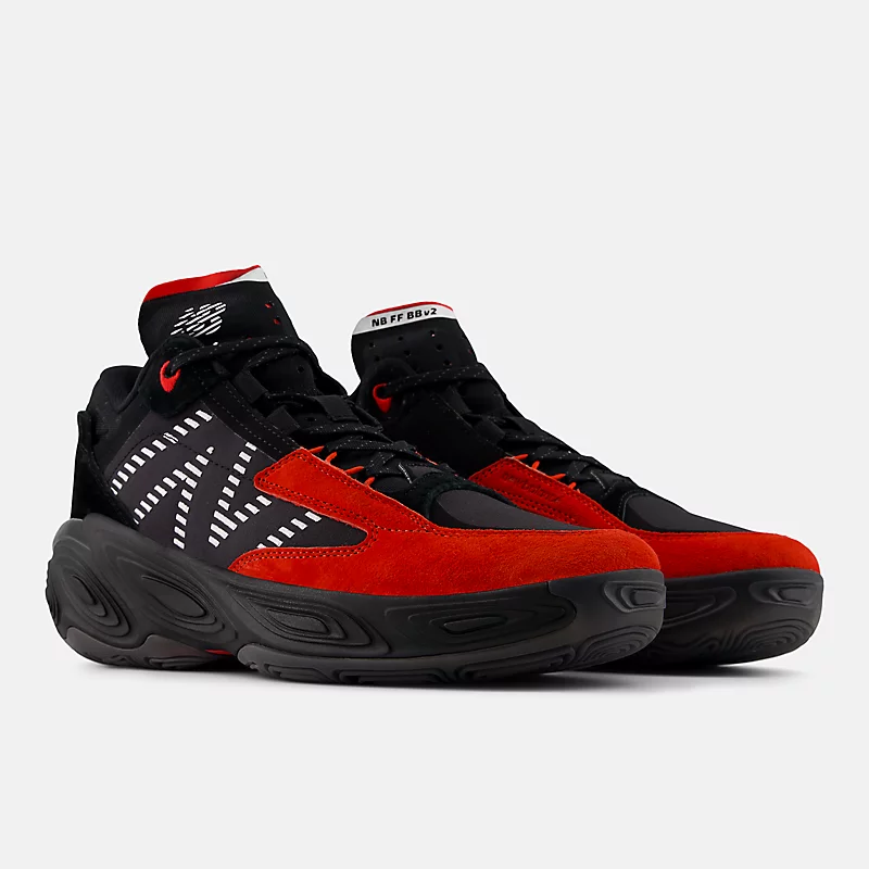 Pantofi sport Fresh Foam BB v2 pentru bărbați – Negru cu roșu pur