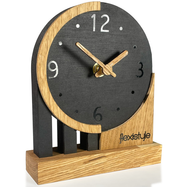 Zegar stojący czarny drewniany Black Oak
