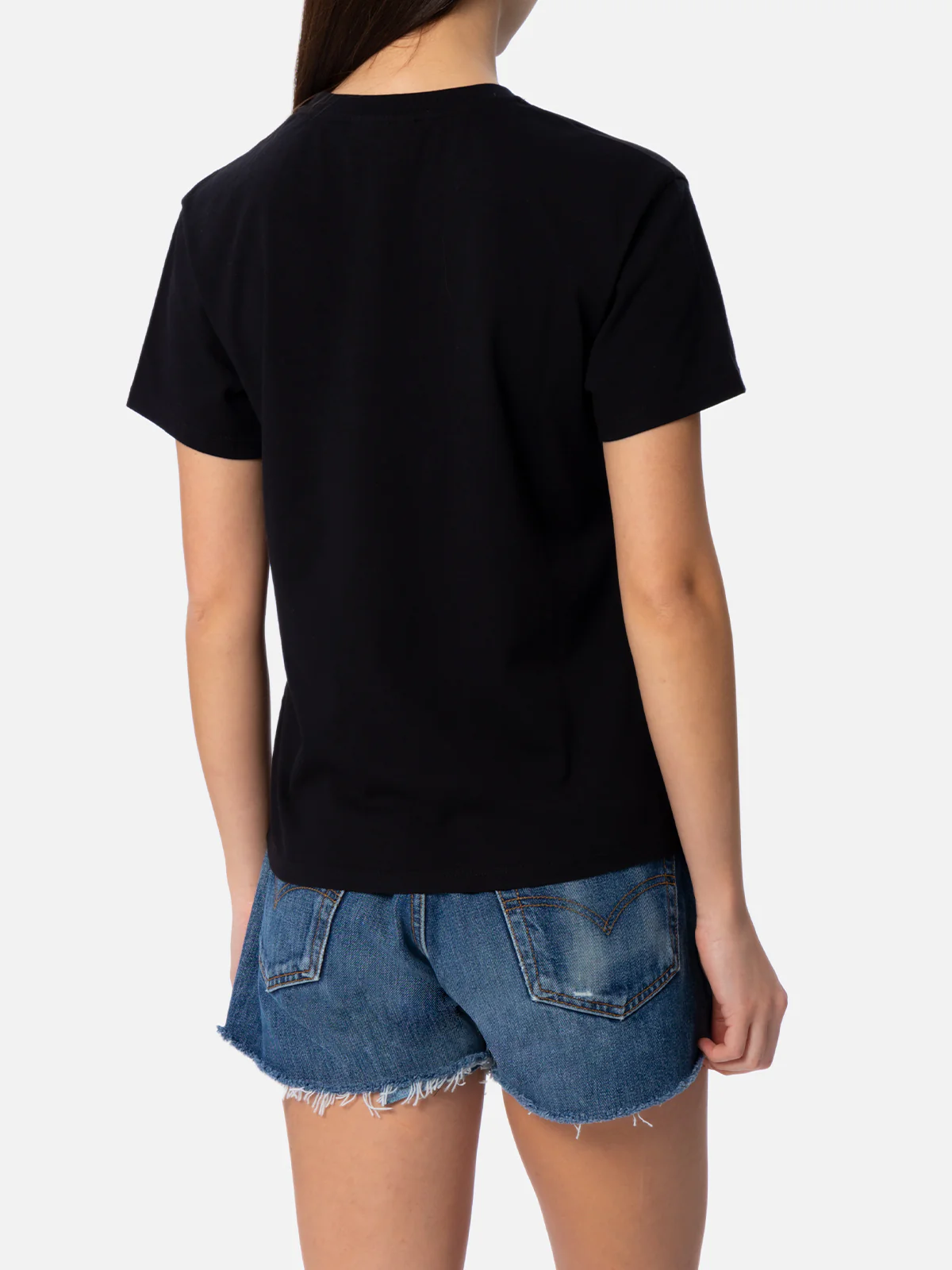 Emilie dames T-shirt met ronde hals van katoenen jersey met Stres-borduurwerk.