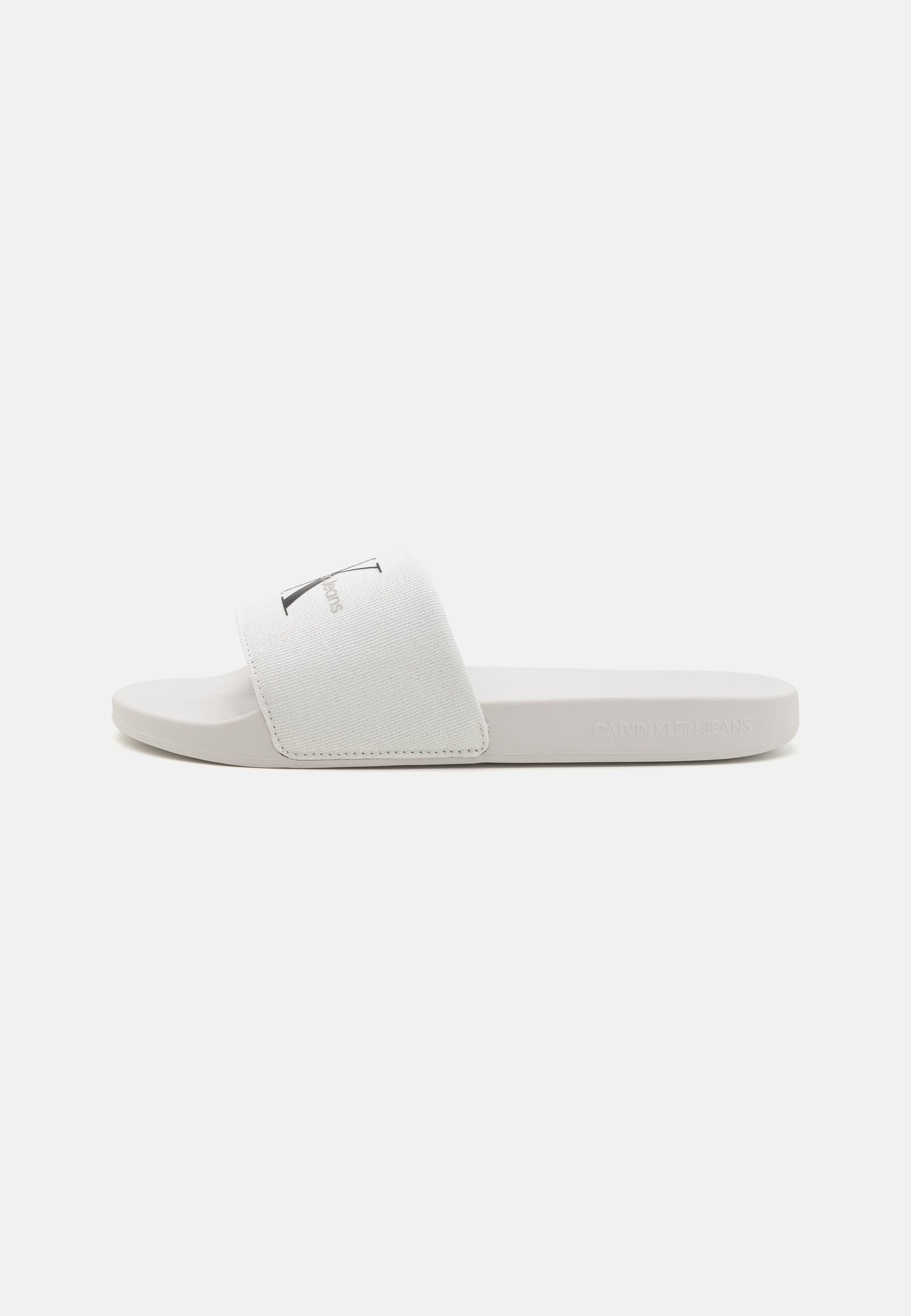 Calvin Klein Jeans SLIDE MONOGRAM - Mules - blanc éclatant