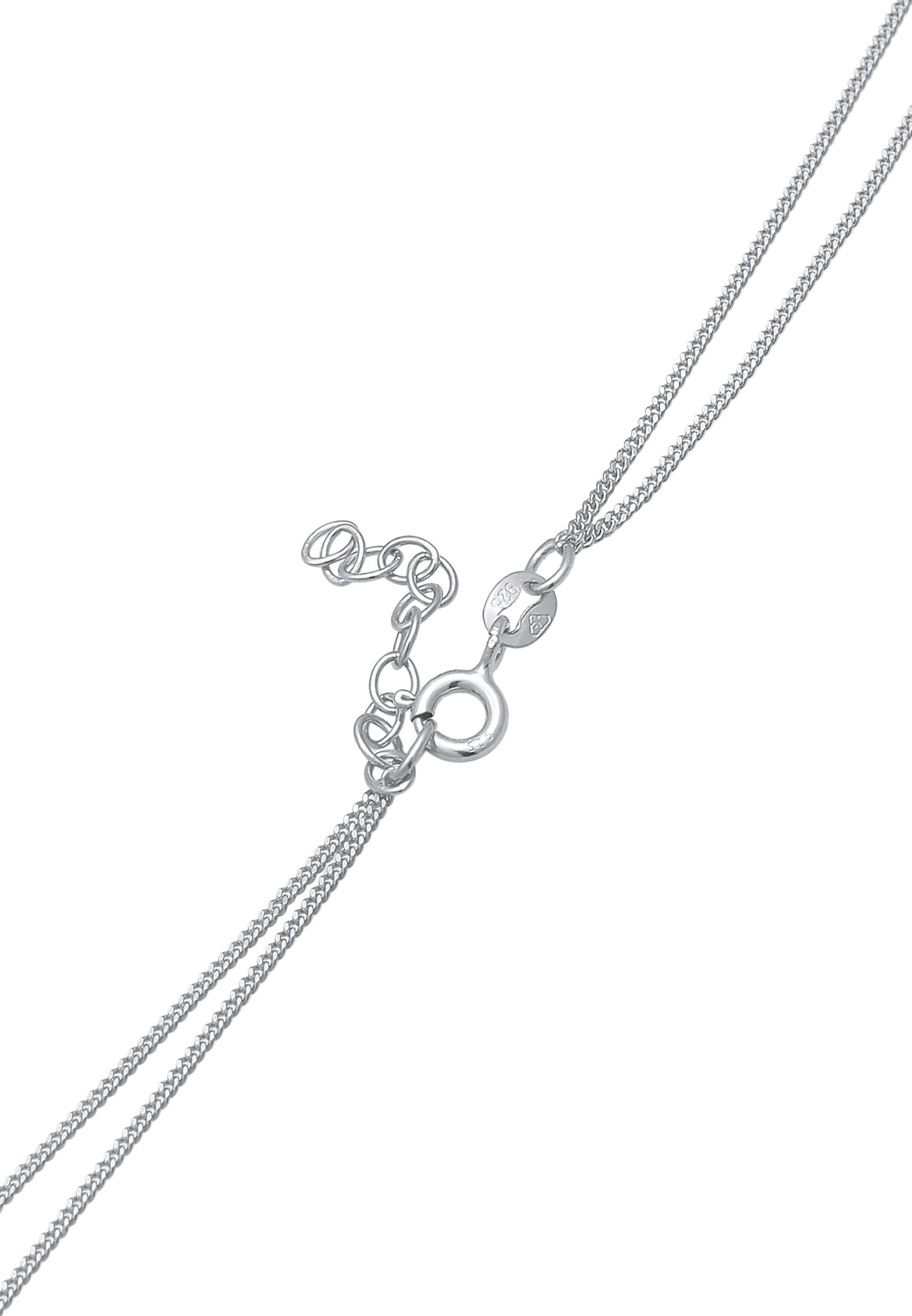 Elli Femmes couches Evil Eye foudre pendentif tendance avec cristaux en argent sterling 925