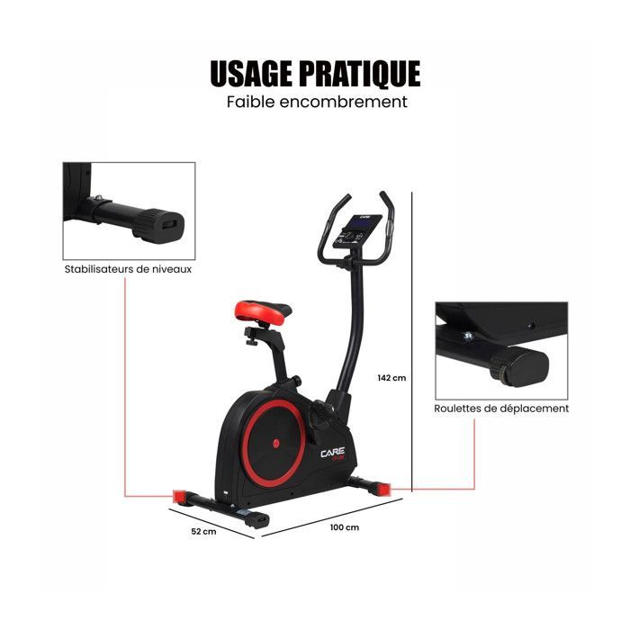 Vélo d'appartement - CARE - CV-385 - Ergomètre et connecté