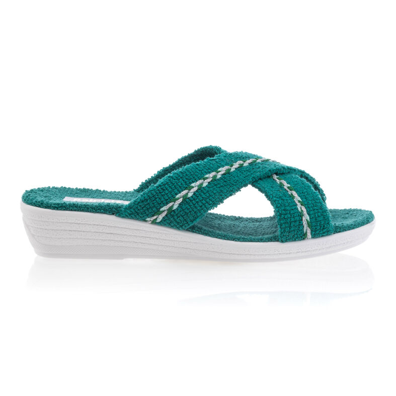 Pantuflas verdes para mujer