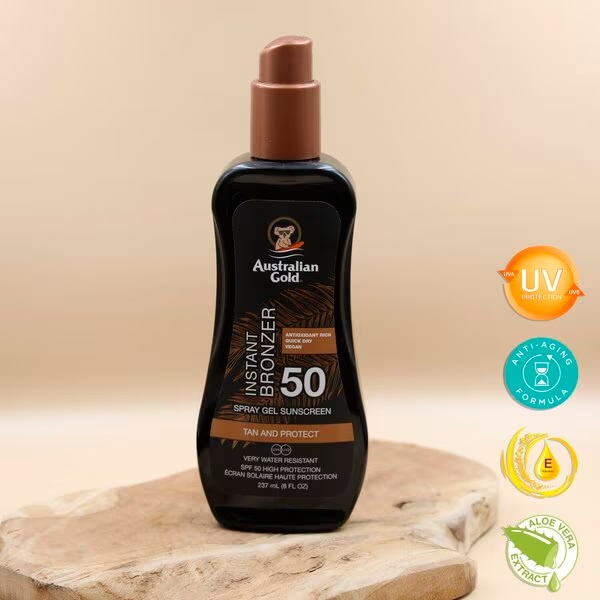 Sprejový gél s bronzerom Australian Gold SPF50 237 ml