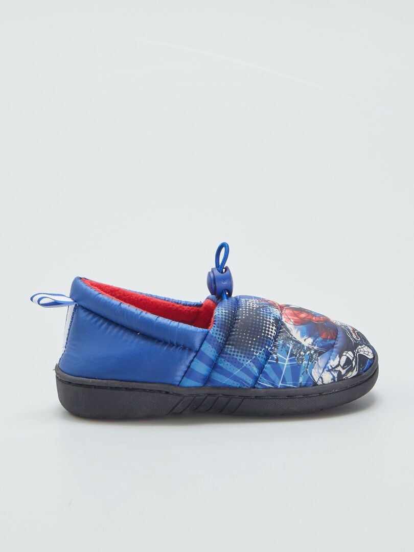 Pantufas fechadas acolchoadas do Homem-Aranha - Azul