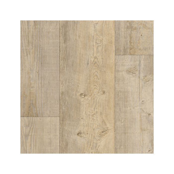 Suelo de linóleo - Imitación de parquet de madera blanca envejecida - Rollo de 3 m x 3 m