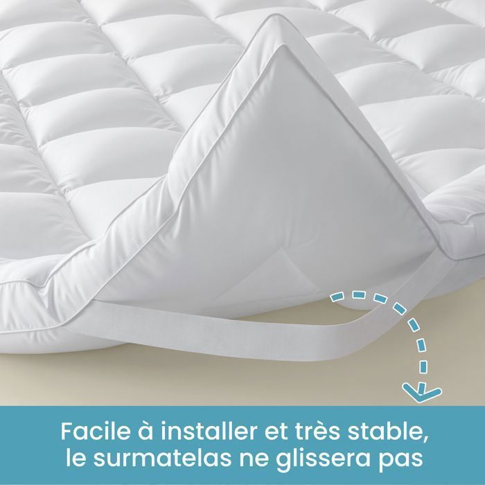 Cubrecolchón BedStory de 140x190 cm, 5 cm de grosor, de fibra, suave, antiácaros, transpirable, para 2 personas.