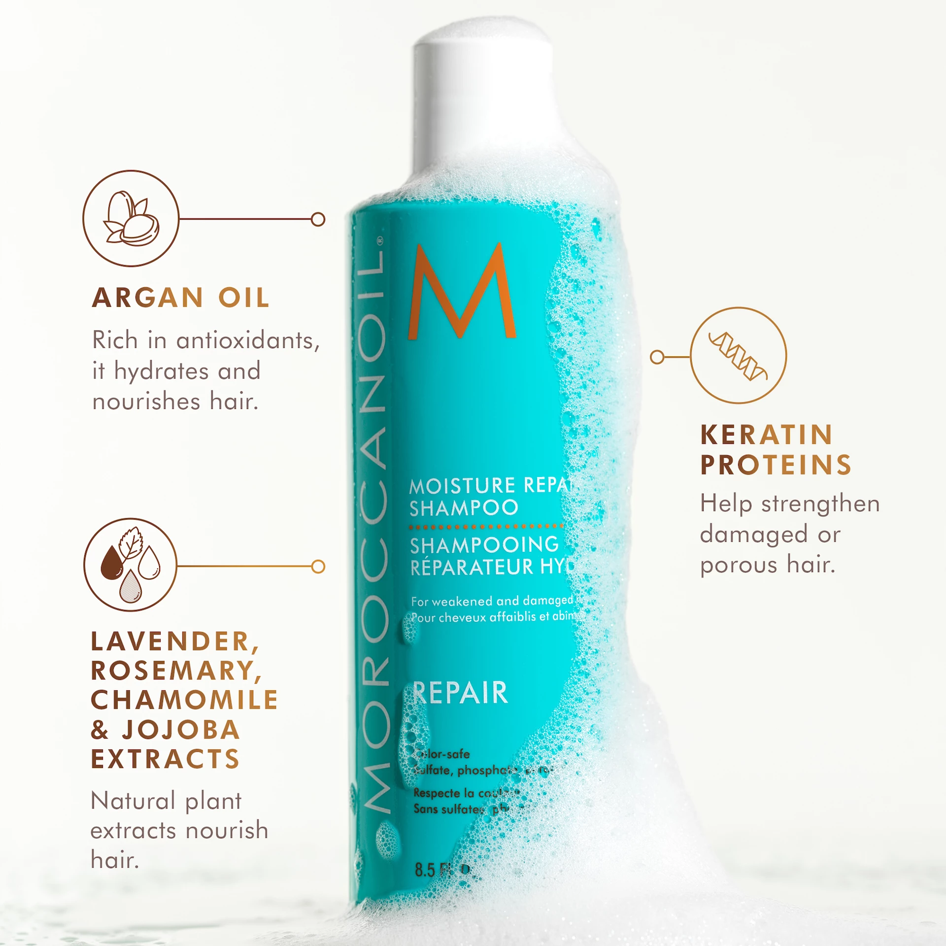Hidratáló regeneráló sampon 250 ml - Moroccanoil