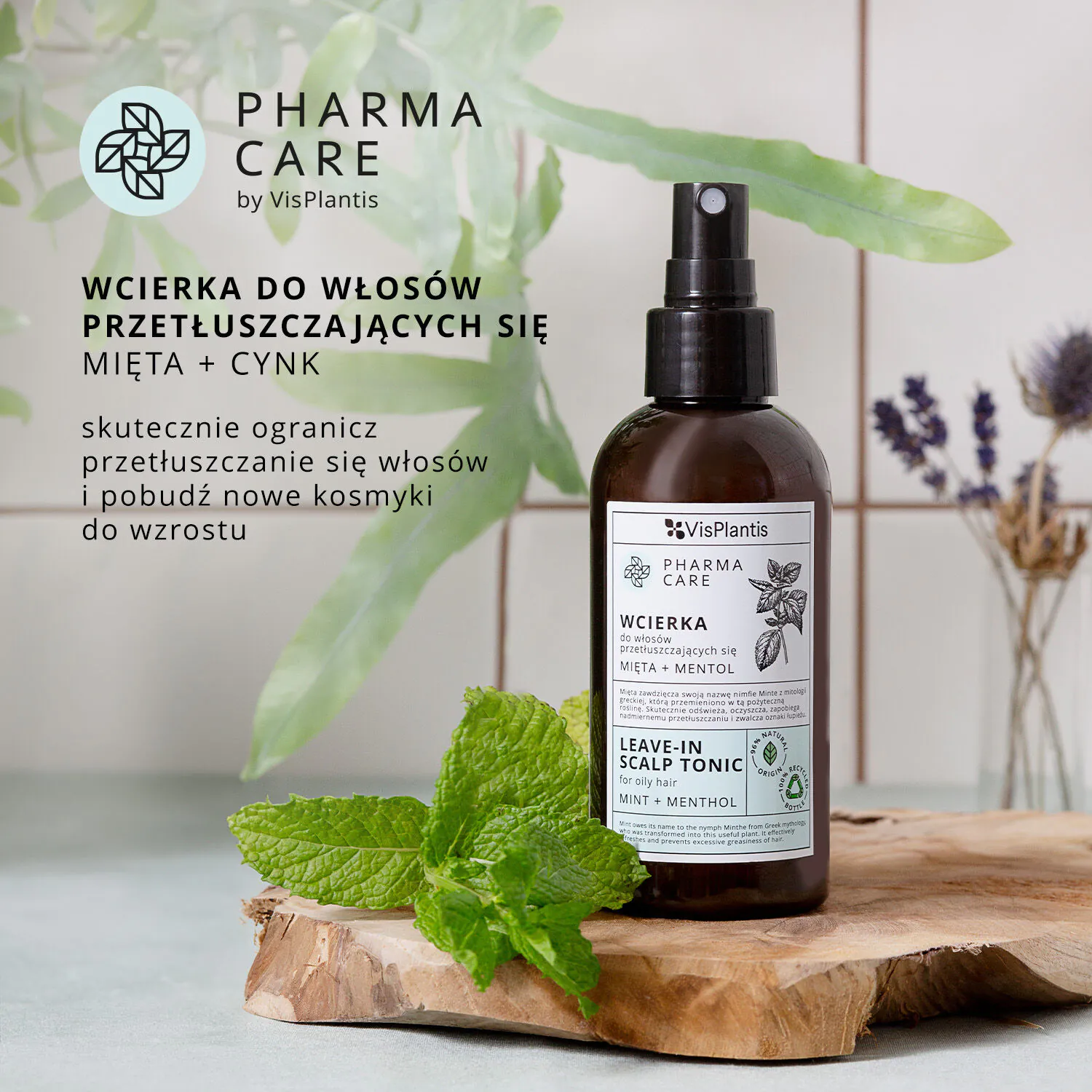 Vis Plantis Pharma Care Wcierka do włosów przetłuszczających się z miętą i mentolem