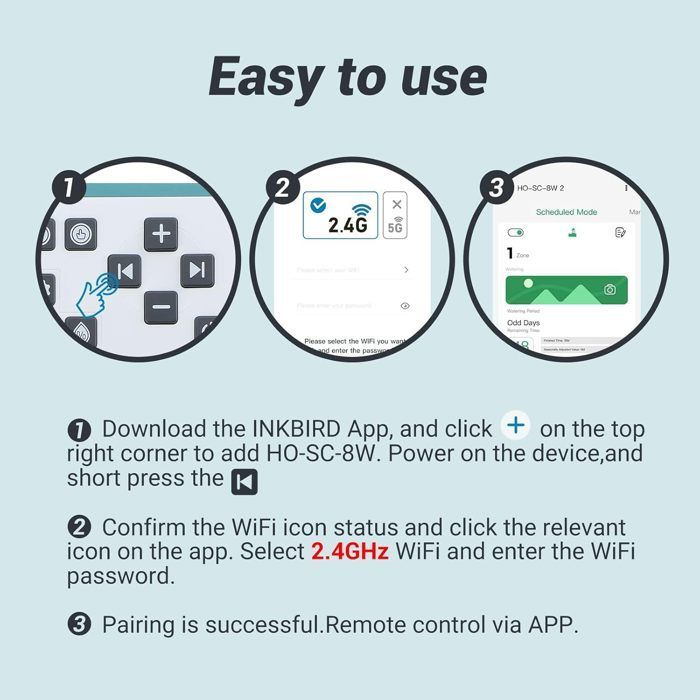 Controlador de riego WiFi HiOazo HO-SC-8W, temporizador, sistema de riego de 8 vías, monitorización mediante aplicación.