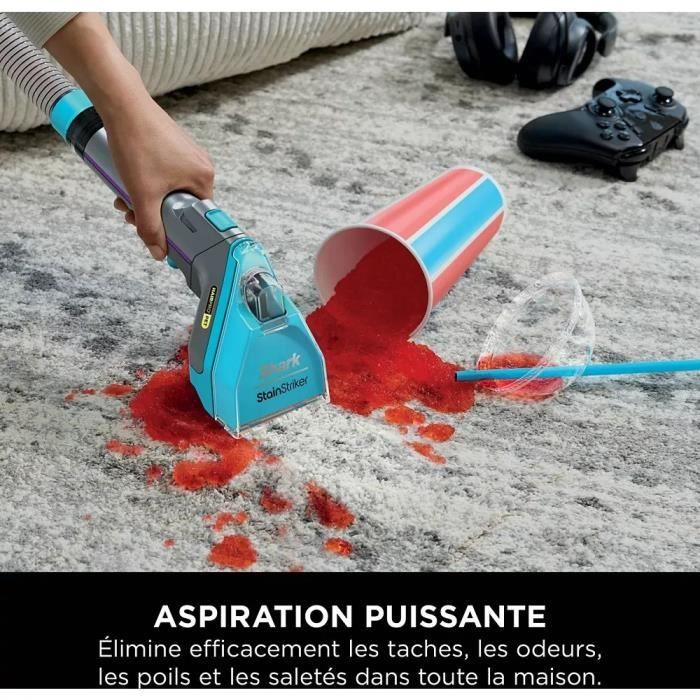 SHARK PX250EUT StainStriker HairPro Quitamanchas para Mascotas - Alfombras, moquetas, muebles, escaleras, coches - 450W - 1,2 L - 1,26 m