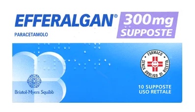 Suppositoires Efferalgan pour enfants 300 mg, 10 comprimés de paracétamol