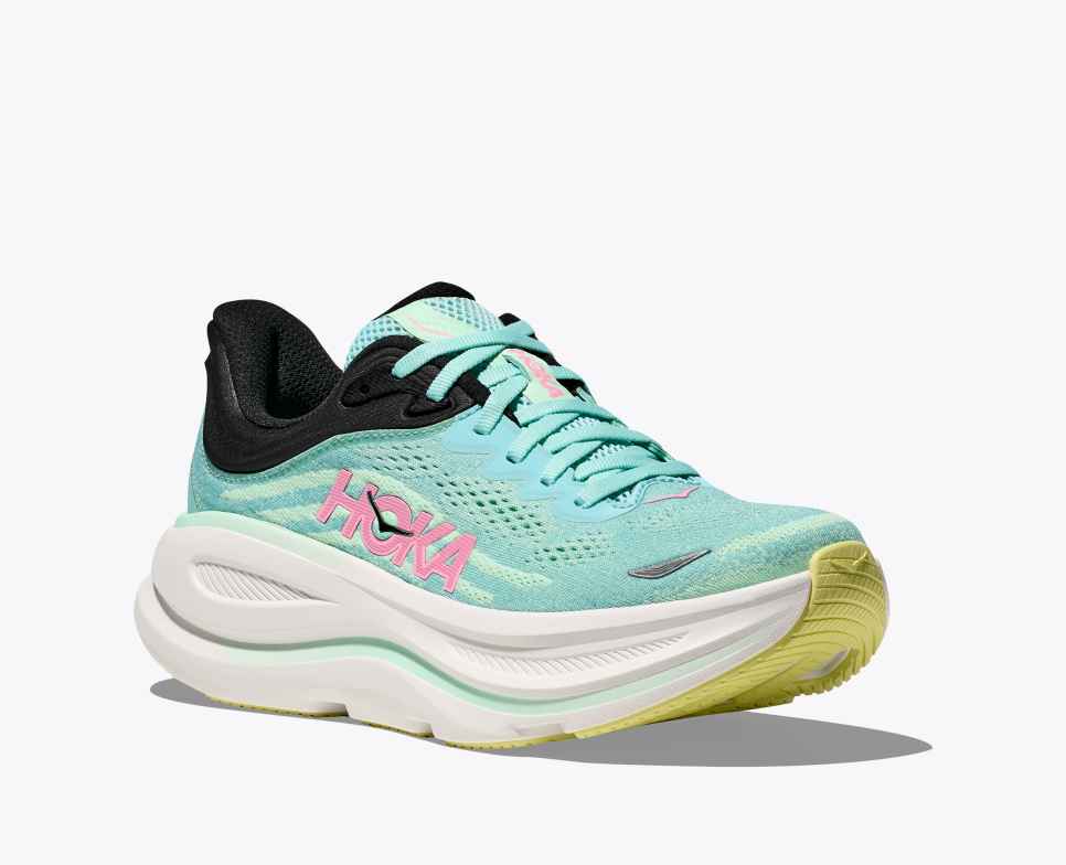 HOKA Bondi 9 Blue Spark / Mint Fluoriet