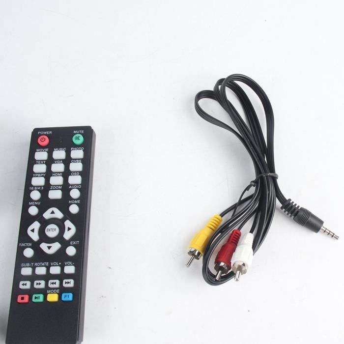 Reproductor multimedia Mini H7, Full HD 1080p, 3 salidas: USB, HDMI, VGA, AV, UE