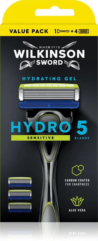Wilkinson Sword Hydro5 Skin Protection Sensitive бријач + резервне главе 4 ком.