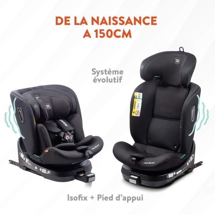 Seggiolino auto - BABYAUTO - AITANA GRIGIO ANTRACITE - Dalla nascita fino a 12 anni - 0-36 kg - I-Size - ISOFIX - Girevole a 360° - ECE R129