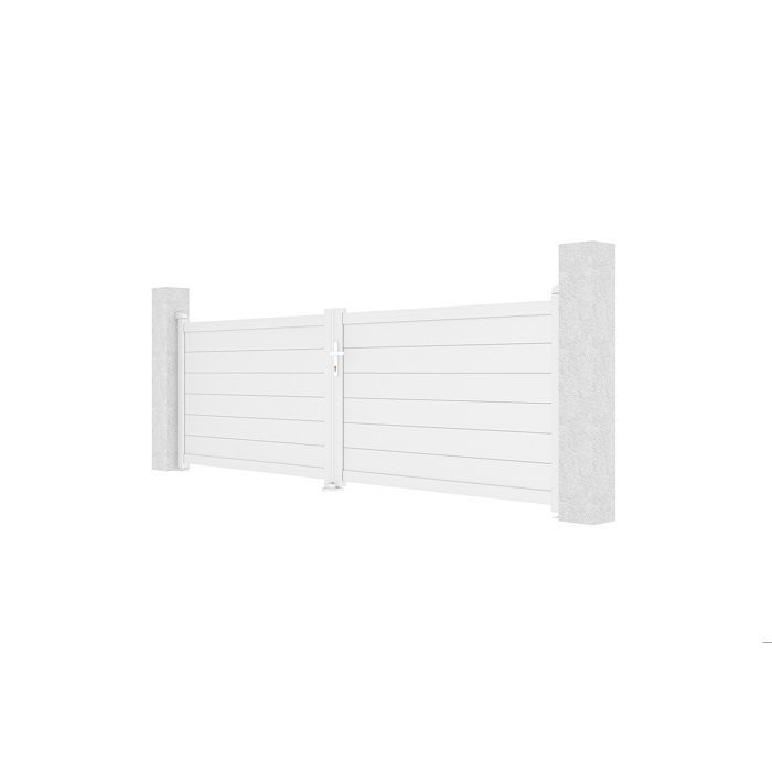 Portail battant - Casanoov - EIGER - 3,5m H.114cm - Blanc  - Aluminium