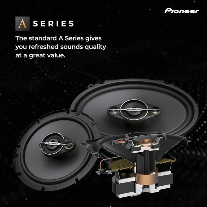 Altavoces coaxiales de 3 vías - SVATV - 13 cm - 300 vatios - Sensibilidad de 89 dB - Respuesta de frecuencia de 44 Hz a 52 kHz