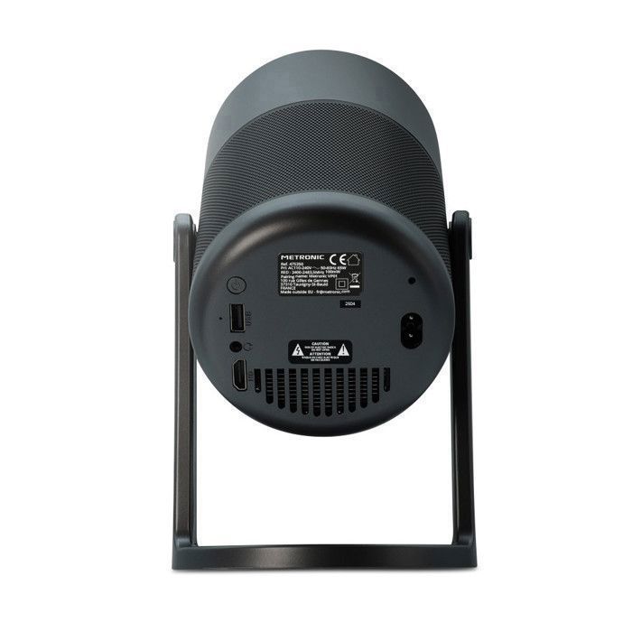 METRONIC Portable Android Projector - WiFi - Bluetooth - Up to 5m - 1080p - Full HD - Built-in Speakers - Black