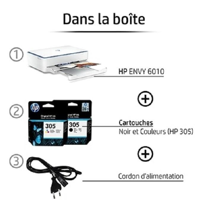 HP Envy 6010 All-in-One Printer - Color Inkjet - Ideal for families - 2 months of Instant Ink included