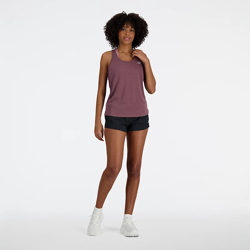 Damski toppi sportowy - LICORICE HEATHER