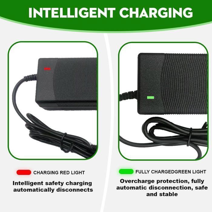 Chargeur rapide 42V 2A pour trottinette et hoverboard électrique, alimentation universelle