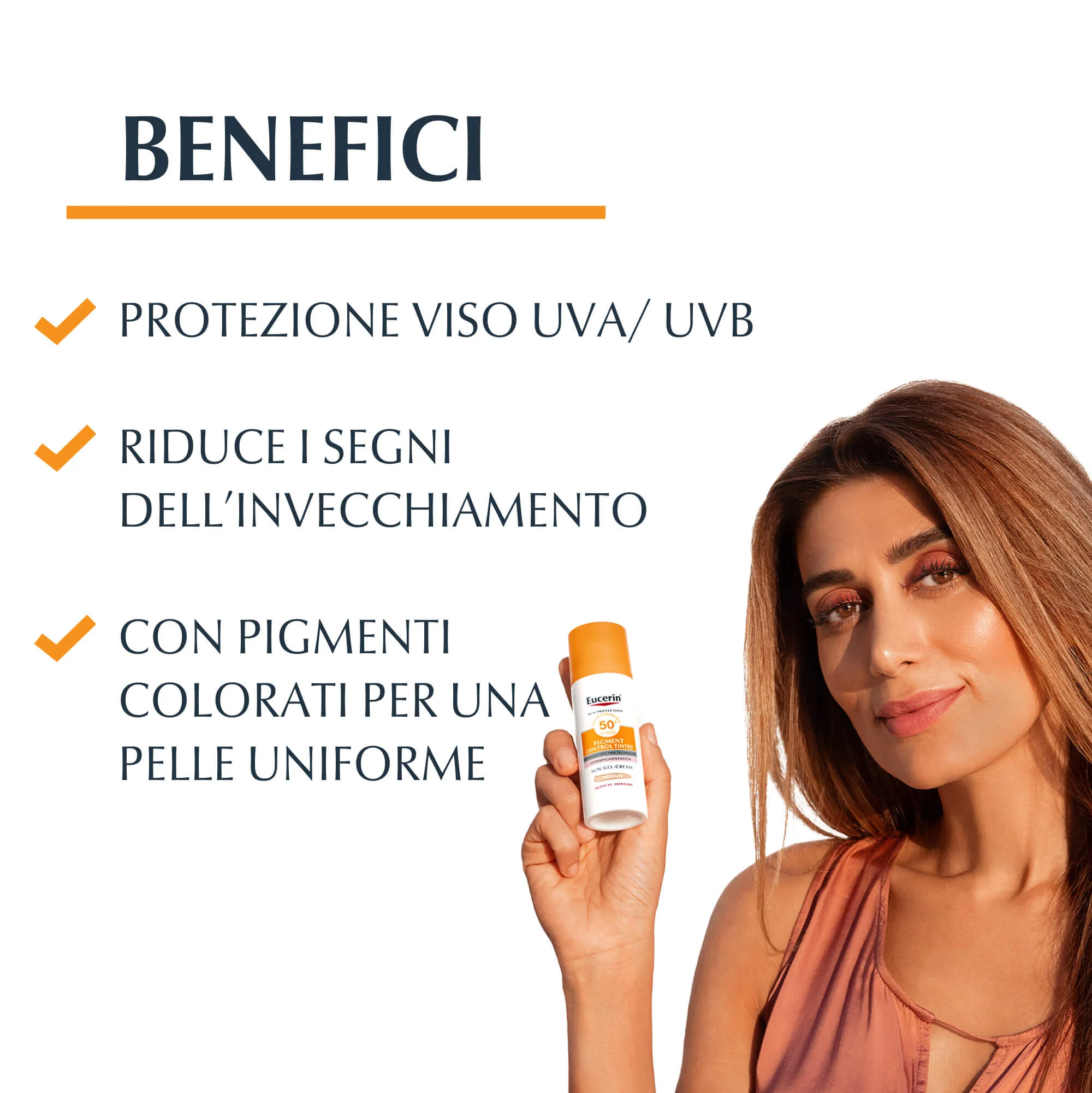 Sun Protection Photoaging Control Tinted Face Sun Gel-Creme SPF50+ - Solare viso alta prot., Crema viso colorata antirughe