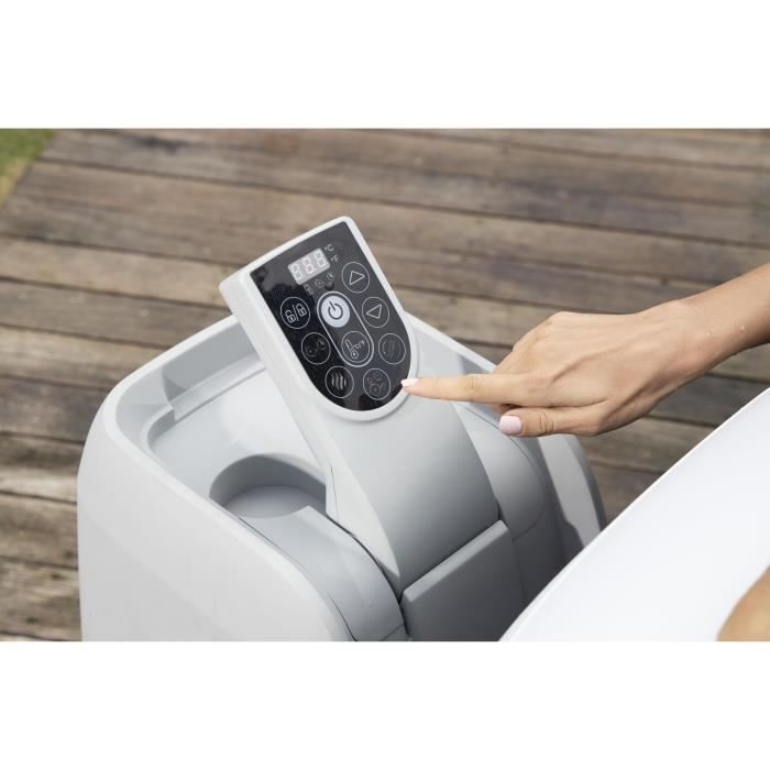 Spa gonflable BESTWAY - Lay-Z-Spa Miami - 120 airjets - 180 x 66 cm - 2 à 4 places - Rond (couverture, cartouche, diffuseur)