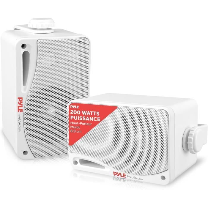 PYLE Bluetooth-luidspreker voor buiten - 200W - Waterdicht - 3-weg - Wand-/plafondmontage