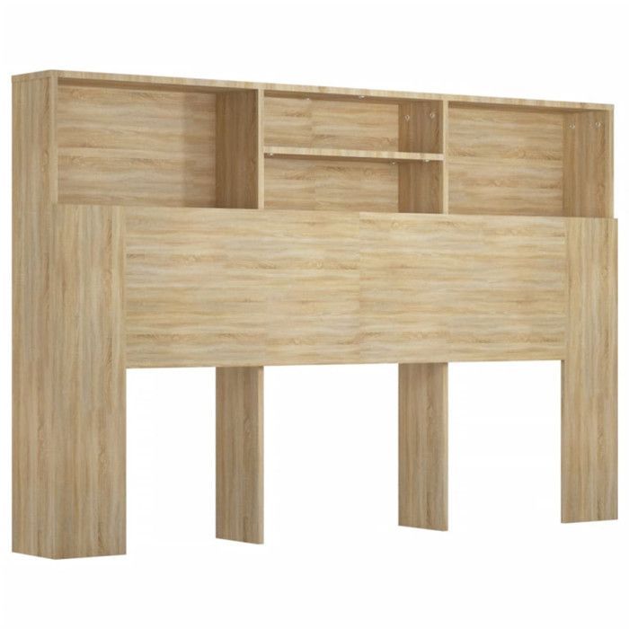 vidaXL Armoire de tête de lit chêne sonoma 160x19x103,5 cm 811874