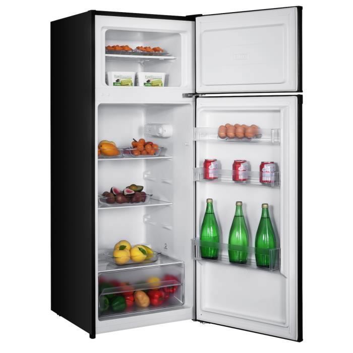 GEDTECH GE217DPBL Black Top Freezer Fridge - 217L Capacity - Energy Class E