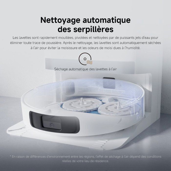 XIAOMI Robot Vacuum X20+, Station Tout-en-Un avec vidage, Lavage & séchage Auto, évitement d’Obstacles S-Cross™,  Mi Home.