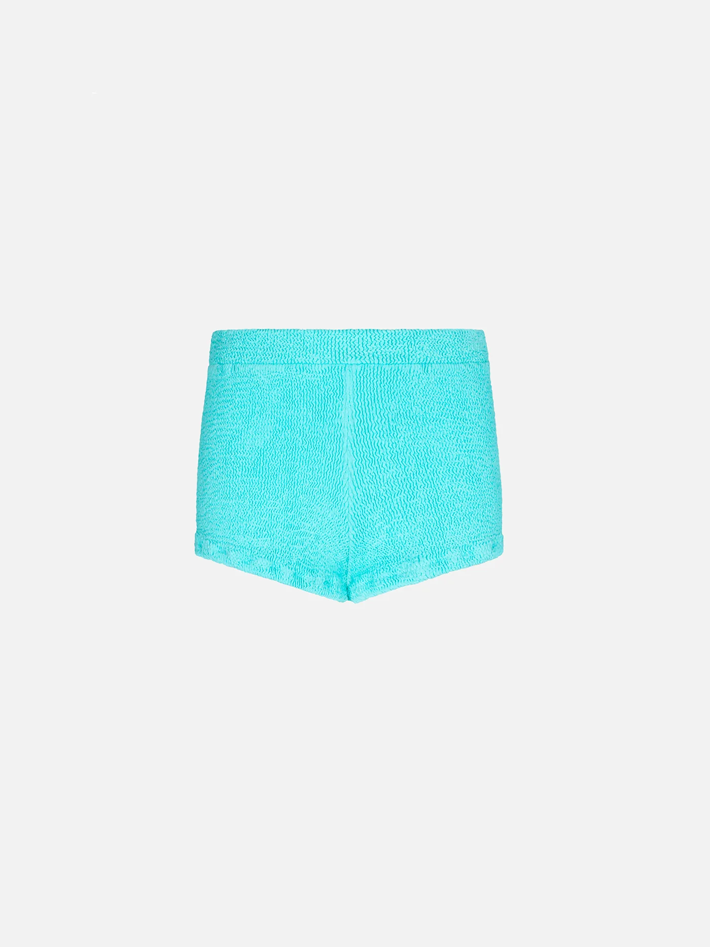 Aqua groene kreukelshorts voor meisjes