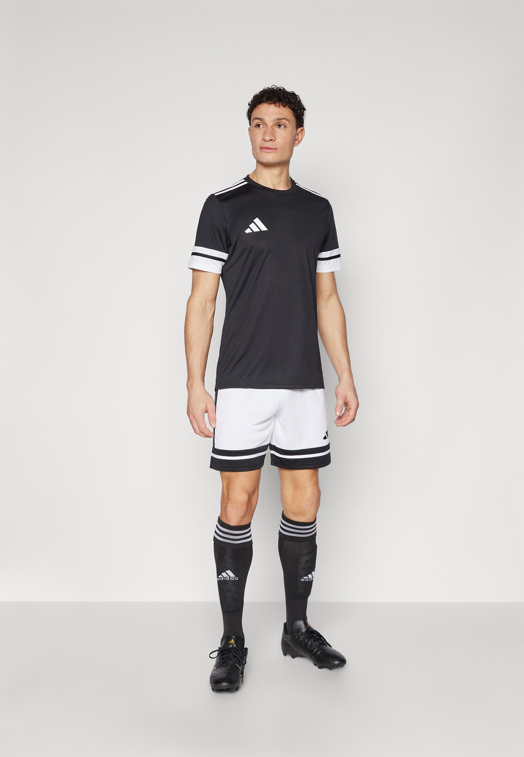adidas Performance SQUADRA25 JERSEY MET KORTE MOUWEN - Sport T-shirt - zwart/wit