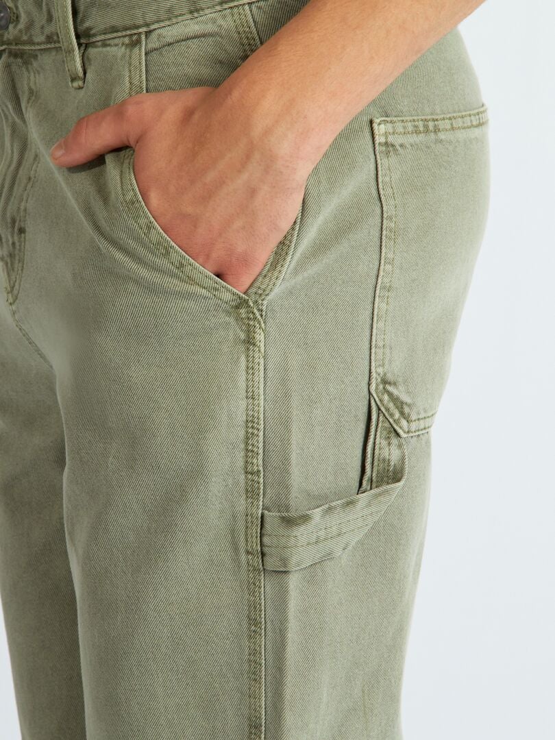 Losse jeans - kaki
