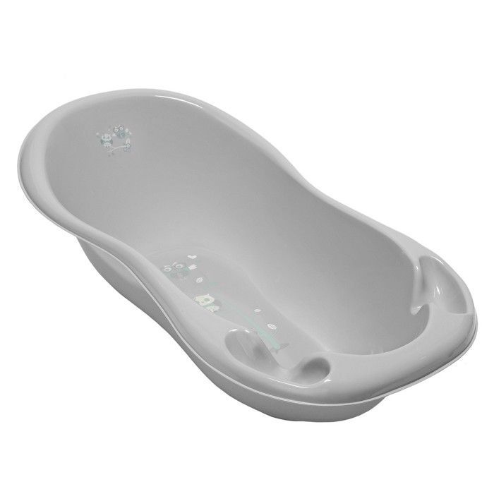 Babybadje met thermometer, grijze uilen, 86 cm - MY DESIGN FURNITURE - Unisex - Vanaf 0 maanden - Pasgeboren