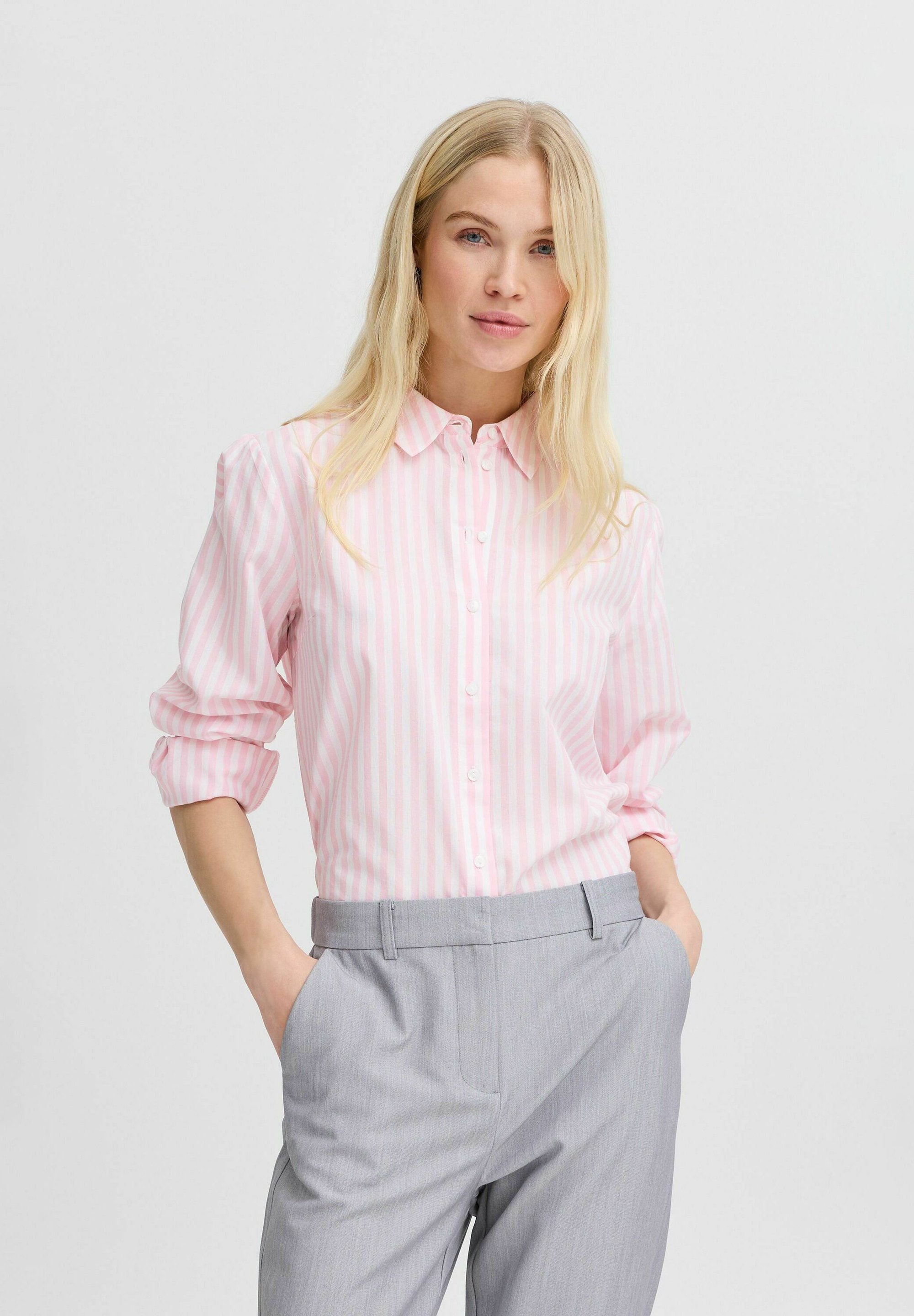 b.young HETILA - Blouse met knoopsluiting - mix van roze lepelaar
