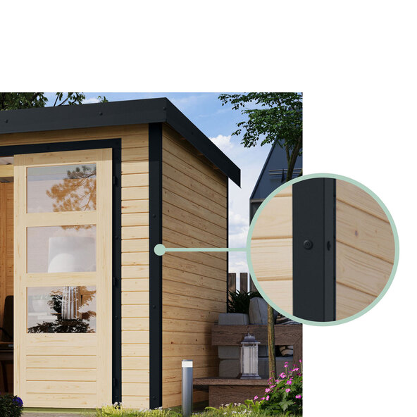 Hybride tuinschuur Modern X zonder dakverlenging