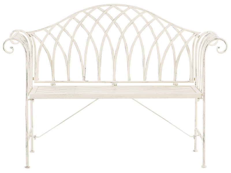 Ławka ogrodowa dwuosobowa 130x45 biała