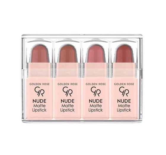 Golden Rose Nude Look zestaw 4 matowych mini pomadek do ust mix 4 g