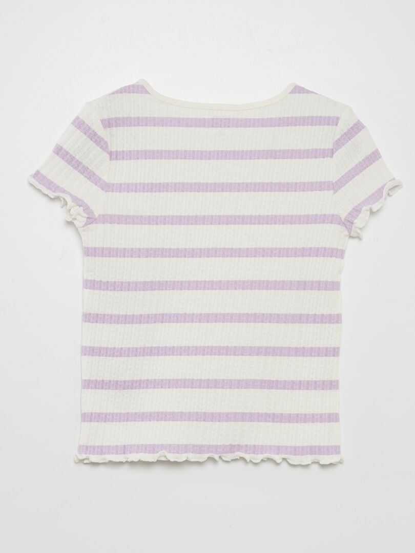 Camiseta de tela repujada - MORADA